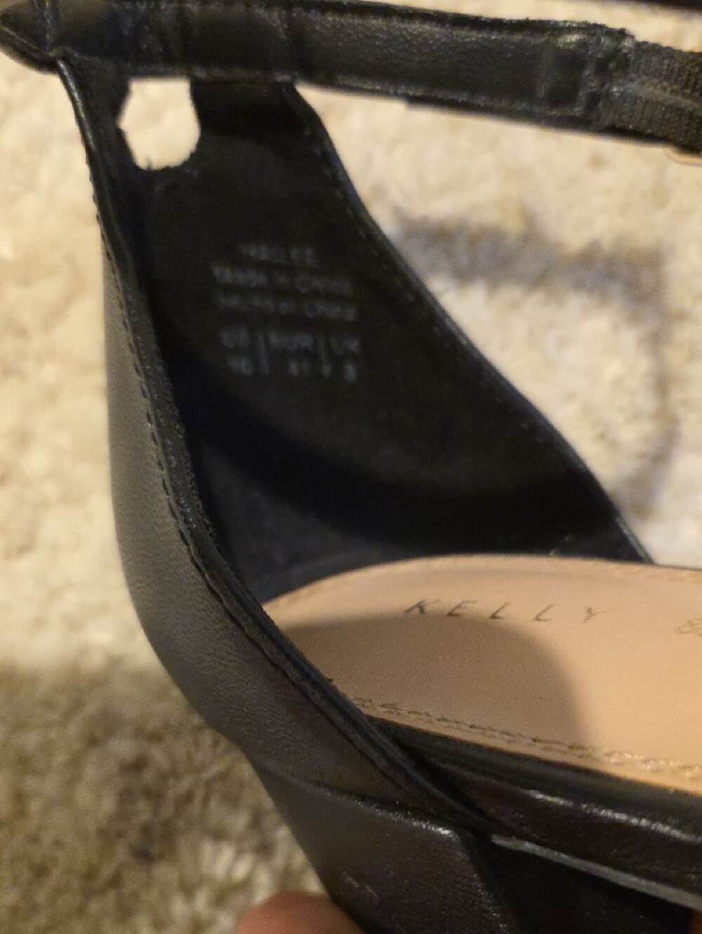 Kelly & Katie Black Ankle-Strap Open-Toe Block Heels - Picture 6 of 8